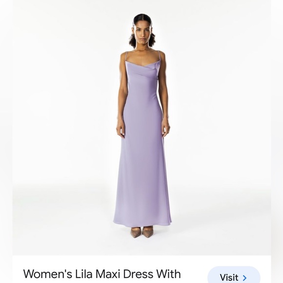 Fame and Partners Dress- Lilac Slip Dress with Strap details